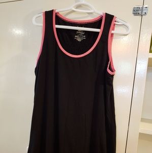 Faded Glory black sleepwear tunic sleeveless gown